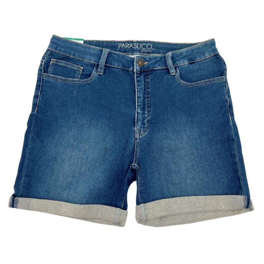 Parasuco | Women's Regular Wash Jean Shorts | Blue | Size 12